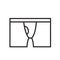 Line underwear icon isolated vector illustration stroke