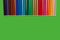 Line of various colorful felt pens