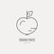 Line Vector Icon of an apple