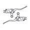 Line vector icon auto moto parts accessories brake lever. Repair service equipment. Engine elements shop catalog