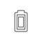 Line vector icon battery. Outline vector icon