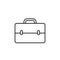 Line vector icon briefcase. Outline vector icon