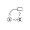 Line vector icon business report, cashflow. Outline vector icon