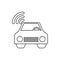 Line vector icon Car, smart. Outline vector icon