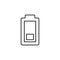 Line vector icon charge, battery. Outline vector icon
