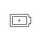 Line vector icon charge, battery. Outline vector icon