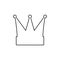 Line vector icon gold Crown. Outline vector icon