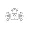 Line vector icon Lock smart security. Outline vector icon