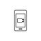 Line vector icon mobile, camera. Outline vector icon