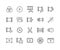 Line Video Editing Icons