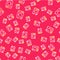 Line Washer icon isolated seamless pattern on red background. Washing machine icon. Clothes washer - laundry machine