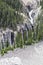 Line of waterfalls in the Sunwapta Valley Canada