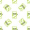 Line Well icon isolated seamless pattern on white background. Vector Illustration