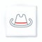 Line Western cowboy hat icon isolated on white background. Colorful outline concept. Vector