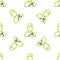 Line Wizard warlock icon isolated seamless pattern on white background. Vector