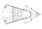 Linear architectural sketch  plan of concert hall