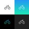 Linear bike, bicycle logo.