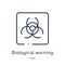 Linear biological warning icon from Medical outline collection. Thin line biological warning icon isolated on white background.