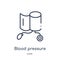 Linear blood pressure control tool icon from Medical outline collection. Thin line blood pressure control tool icon isolated on
