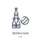 Linear bottles ball icon from Entertainment outline collection. Thin line bottles ball icon isolated on white background. bottles