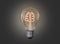 The linear brain glows inside the bulb