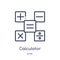 Linear calculator buttons interface icon from Education outline collection. Thin line calculator buttons interface icon isolated