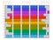 Linear calendar 2020 landscape orientation horizontal. Colorful calendar 2020 year. Simple vector template. Calendar 2020 on
