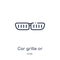 Linear car grille or radiator grille icon from Car parts outline collection. Thin line car grille or radiator grille vector