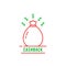 Linear cashback logo like cash bag