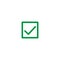 Linear Check icon. Approved symbol. Ok icon. Check button sign. Tick icon. Checkpoint. Linear style sign for mobile