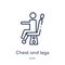 Linear chest and legs exercises icon from Gym and fitness outline collection. Thin line chest and legs exercises icon isolated on