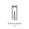 Linear chinos pants icon from Clothes outline collection. Thin line chinos pants vector isolated on white background. chinos pants