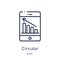 Linear circular graphic of mobile icon from Business and analytics outline collection. Thin line circular graphic of mobile vector