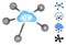 Linear Cloud Connections Vector Mesh