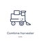 Linear combine harvester icon from Agriculture farming and gardening outline collection. Thin line combine harvester vector