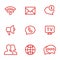 Linear communication icons set. Universal communication icon to use in web and mobile