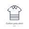 Linear cotton polo shirt icon from Clothes outline collection. Thin line cotton polo shirt vector isolated on white background.