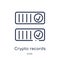 Linear crypto records icon from Cryptocurrency economy and finance outline collection. Thin line crypto records vector isolated on