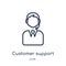 Linear customer support icon from Delivery and logistics outline collection. Thin line customer support vector isolated on white