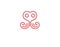 Linear cute octopus logo icon