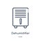 Linear dehumidifier icon from Furniture and household outline collection. Thin line dehumidifier icon isolated on white background