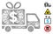 Linear Dollar Gift Delivery Vector Mesh