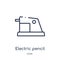 Linear electric pencil sharpener icon from Electronic devices outline collection. Thin line electric pencil sharpener vector