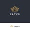 Linear elegant crown logo.