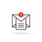 Linear email like inbox notice logo