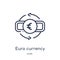 Linear euro currency icon from Commerce outline collection. Thin line euro currency icon isolated on white background. euro