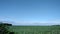 Linear field in horyzontal landscape earth and sky