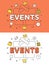 Linear Flat EVENTS gift box image vector Sale