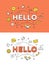 Linear Flat HELLO chat bubble vector image network