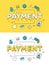 Linear Flat PAYMENT credit card image vector